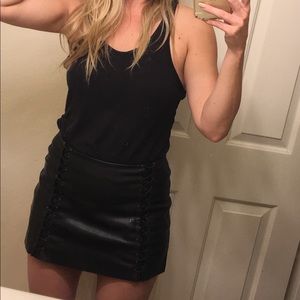 ZARA faux leather mini skirt
